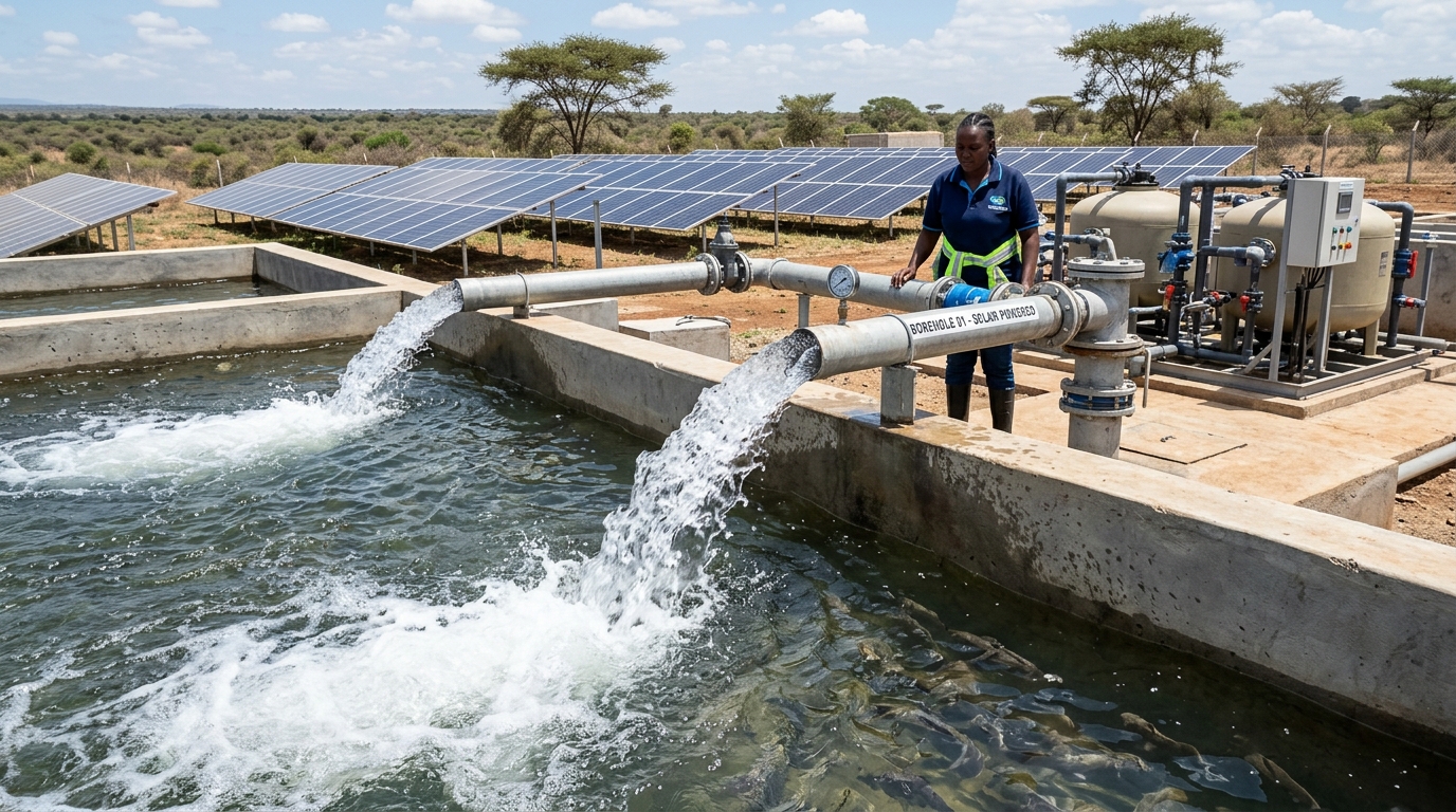 Continuous Deep-Well Water Filtration and Pond Aeration